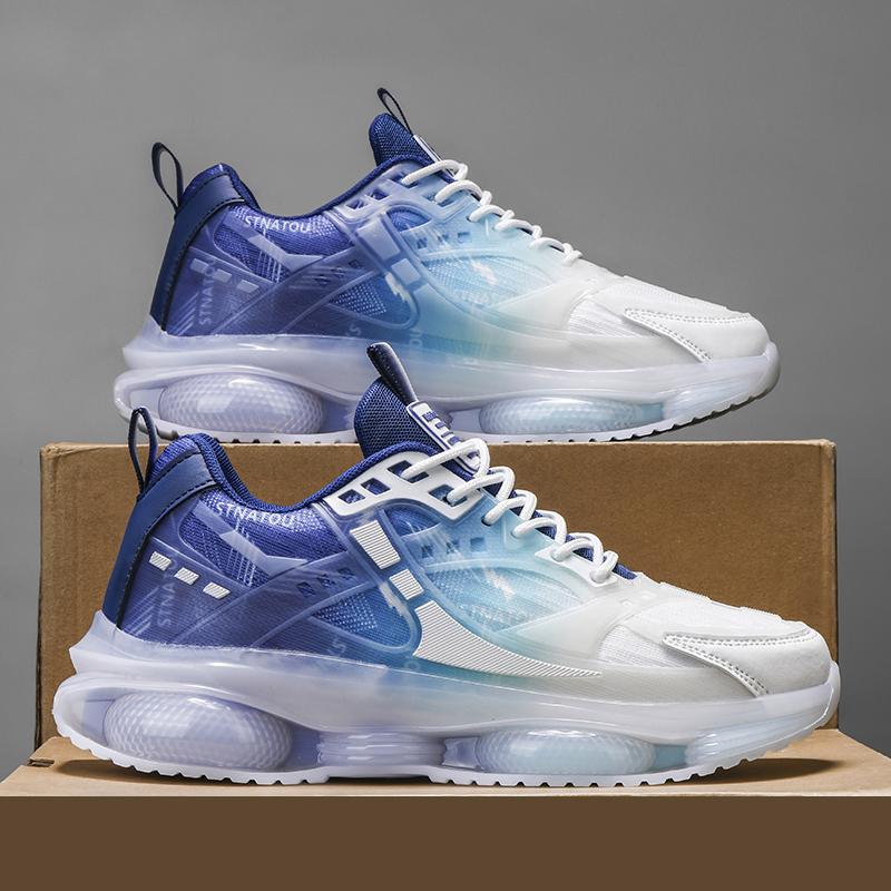 Men's shoes autumn breathable 2025 new youth sports leisure running heightening air cushion shock absorption mesh dad shoes