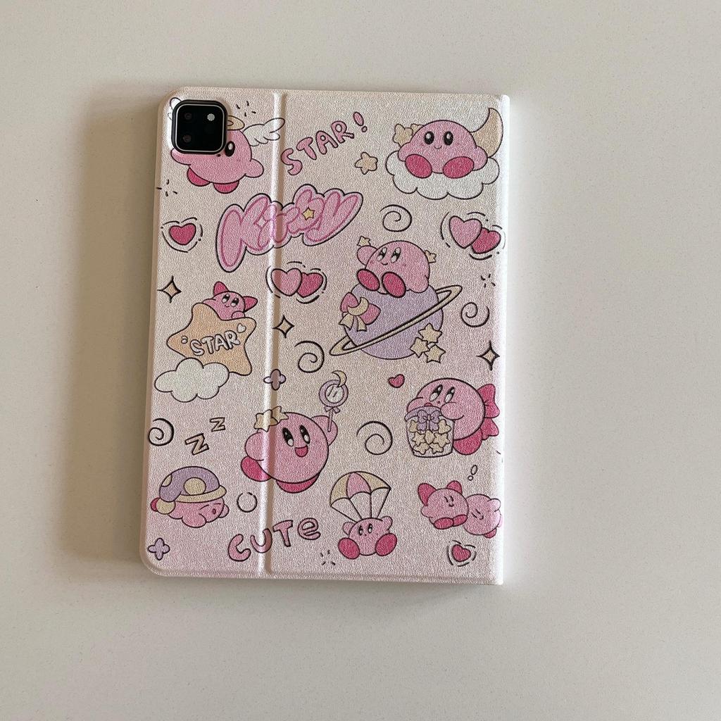 Niedliche Cartoon Apfel & Huawei Tablet Sturzsichere Lederhülle mit Stifthalter