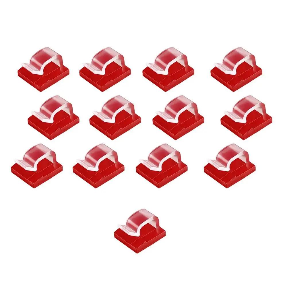 50pcs Plastic Firm Buckle Line Fastener Self-adhesive Cable Clip Fixer Holder Cable Clamp Wire Management