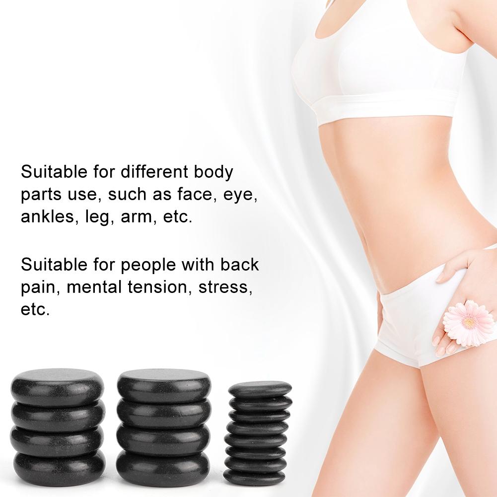 16pcs/set Hot Spa Massage Stone Set Heated Basalt Body Massage Rock Kit