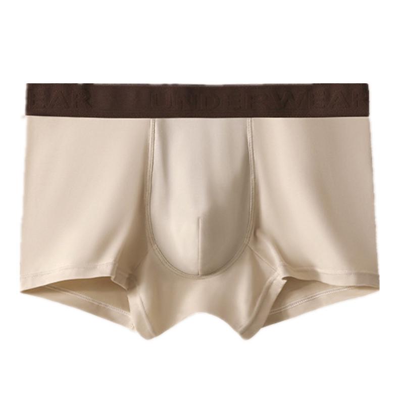Men's High-End Cotton Boxer Briefs - Mid-Waist, Large Size, Breathable, Summer Wear