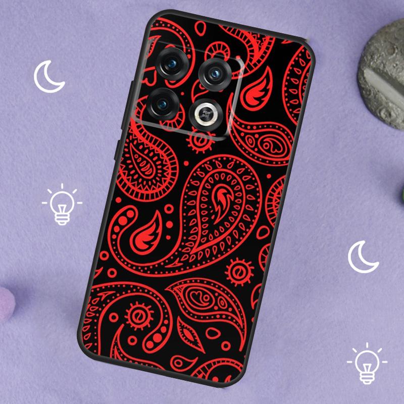 Black Bandana Paisley For OnePlus Nord 5 CE 2 3 4 Lite N20 N30 Case For OnePlus 15 13 12 11 10 13T 10T 10R 12R 13R