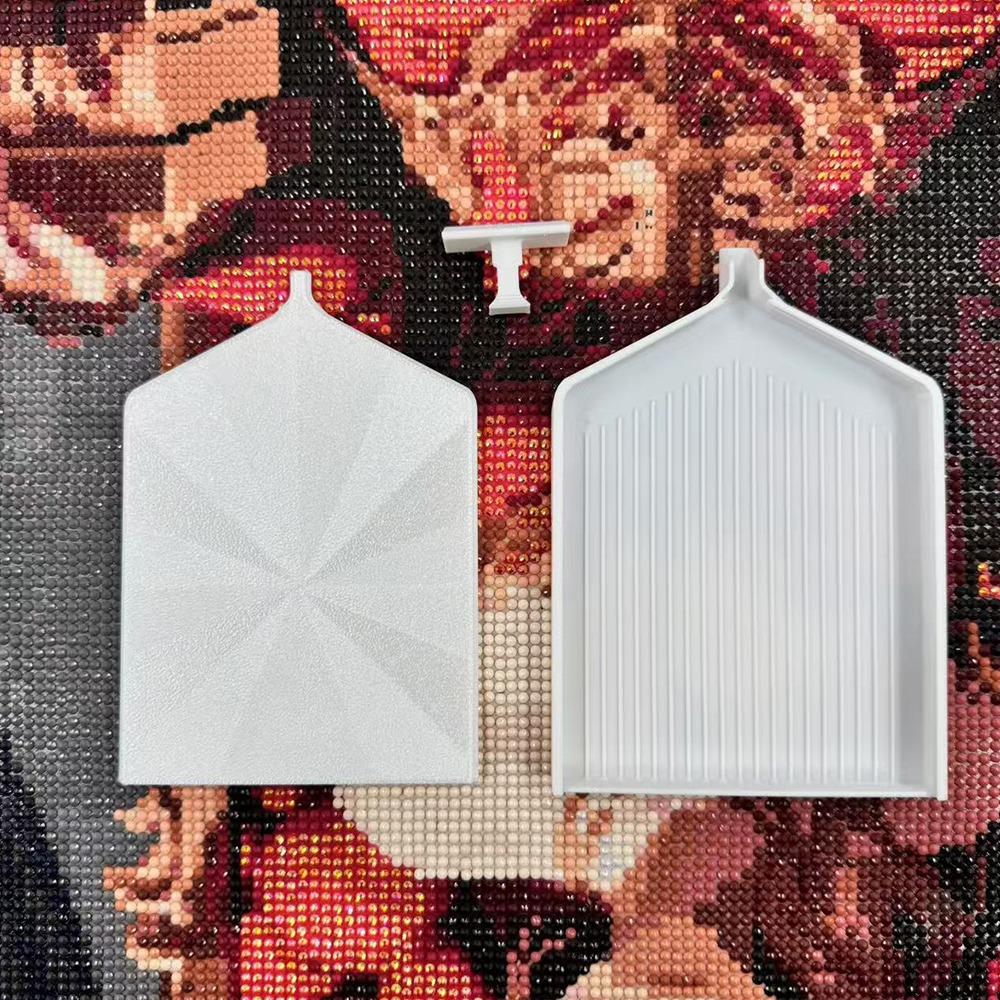 

Подносы для алмазной живописи своими руками с крышками, пластиковые аксессуары для вышивки, многоцветные тарелки для бисера белый