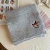Falling Pool Knitwear: Women's Cute Puppy Embroidered Winter Scarf - Warm, Versatile Cartoon Neck Warmer