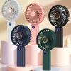 Tragbarer Handventilator USB Wiederaufladbar Mini-Ventilator Digitales Display 5-stufige Einstellung Geeignet für Reisen Outdoor Büro Zuhause