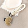 Exquisite Leather Keychain: 26 English Letters - Simple Couple Style Bag Charm, Ideal Small Gift