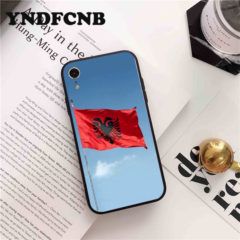 Albania Albanians Flag Custom Soft Phone Case for iphone 13 8 7 6 6S Plus X XS MAX 5 5S SE XR 11 11pro promax