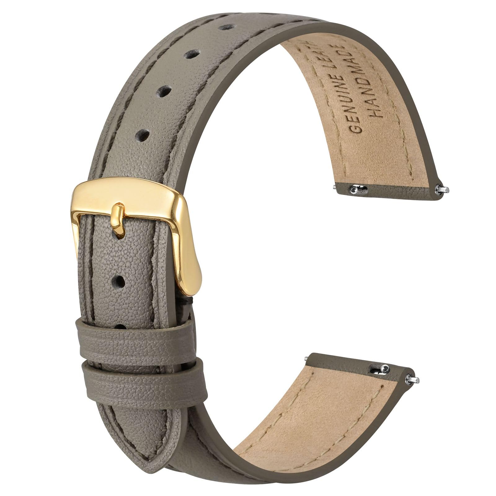 

[Anbeer] Leather Watch Strap Quick Release Elegant Watch Band Red for Women 12mm 14mm 20 mm