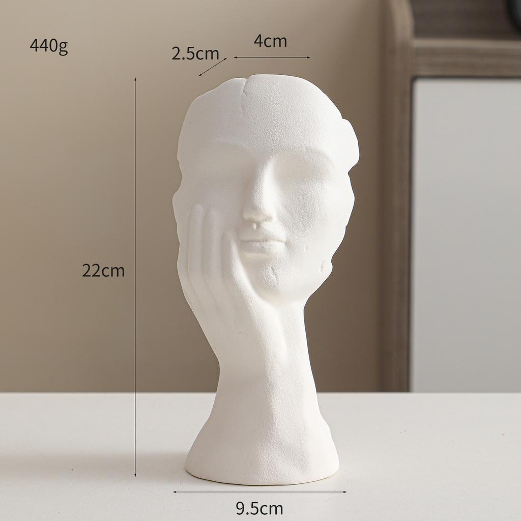 Matte White Fashion Plain Fired Irregular Wrinkled Vase Abstract Crafts Ceramic Flowerpot Desktop Decoration Ceramic Flower Vase
