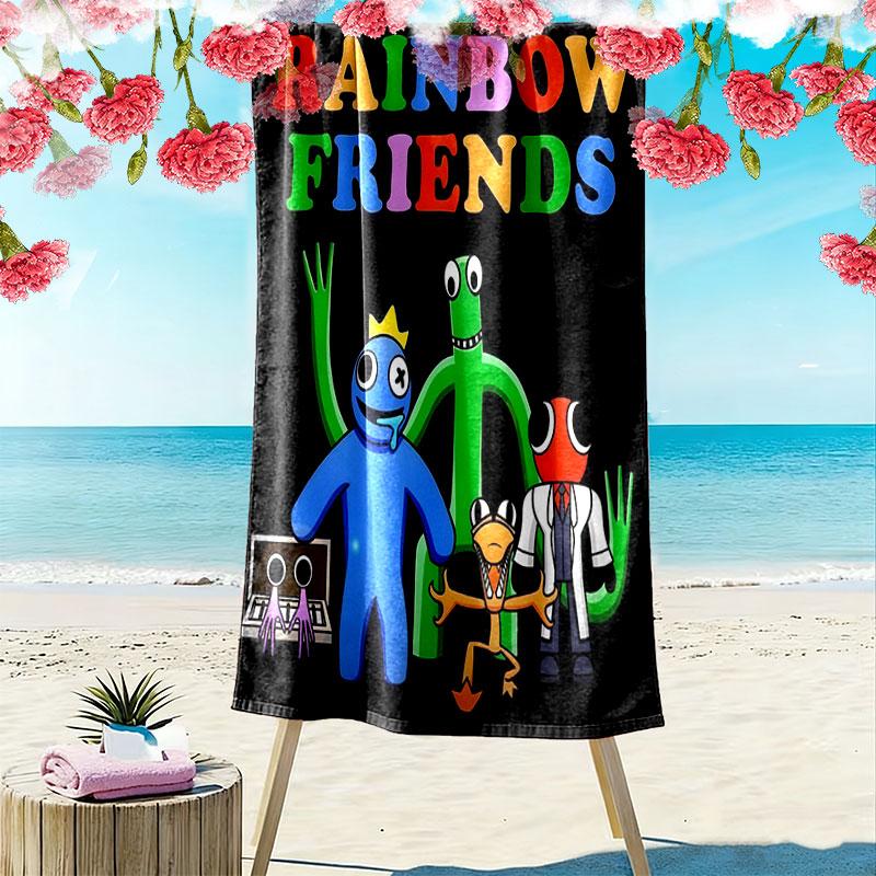 Rainbow Friends Force Print Beach Towel, Large Soft Quick Dry Towel for Beach Camping Swimming