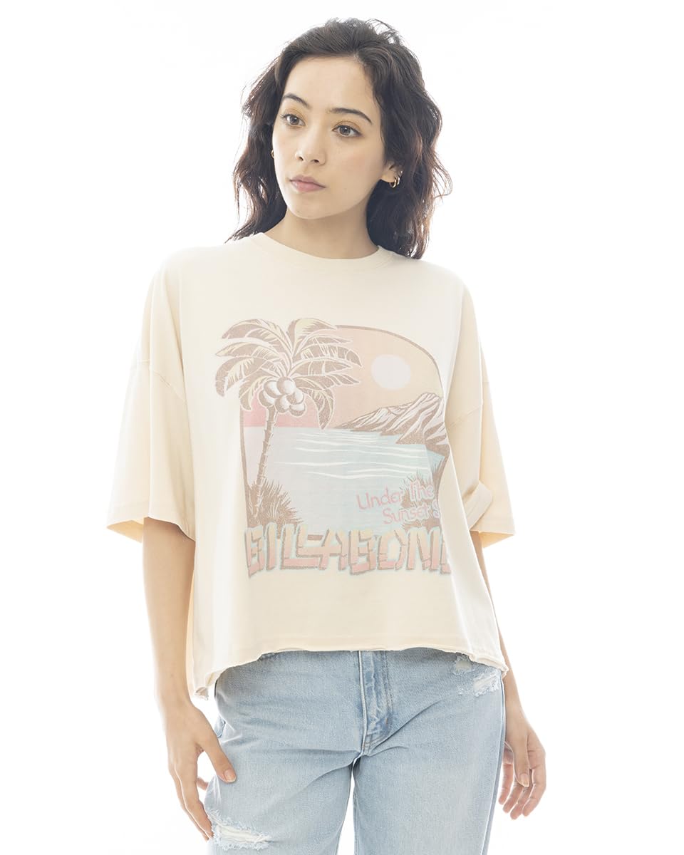 

[Wide Cropped Fit] Front Graphic Print T-Shirt