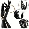 3pcs Realistic Hand Model Prop Display Stand with Ring & Bracelet Slots for Jewelry Storage & Retail Photography Costume Parties