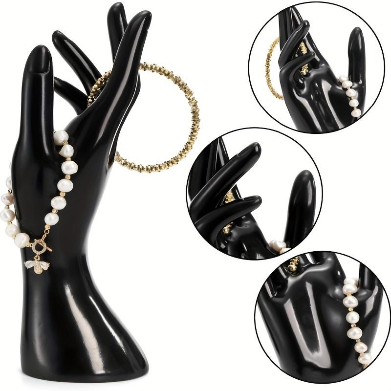 3pcs Realistic Hand Model Prop Display Stand with Ring & Bracelet Slots for Jewelry Storage & Retail Photography Costume Parties