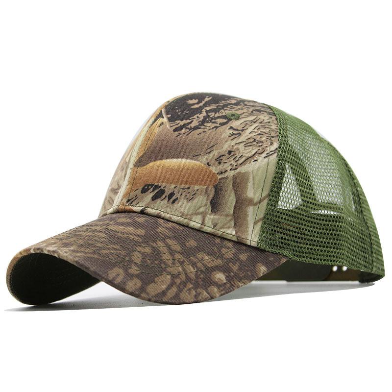 Outdoor Sports Visor Male Mesh Breathable Couple Cap Female Versatile Baseball Cap Curved Brim Camouflage Cap