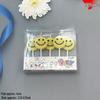 Retro Colorful Print Birthday Candle with Colored Flame for Cake Decoration