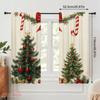 2pcs,2D Plane Printing Curtain Fabric Christmas Decorations Holiday Festive (2) Durable 100% Polyester Fabric (without Rod)