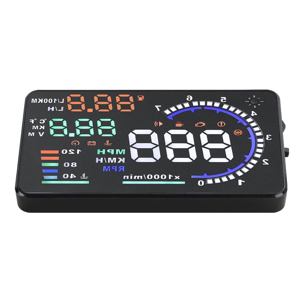 A8 5.5   OBD II Car HUD Display Auto Windshied Reflective Screen Speed Display