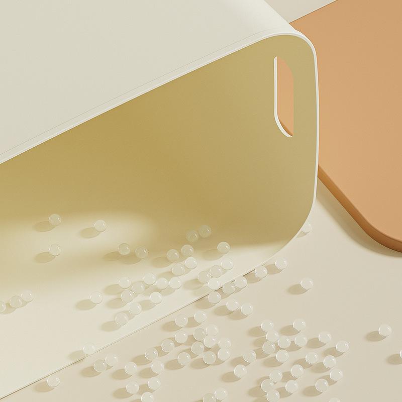 Cream Style Toy Storage Box with Lid - Large Capacity Organizer for Snacks, Sundries, Stationery, Toys, Clothes