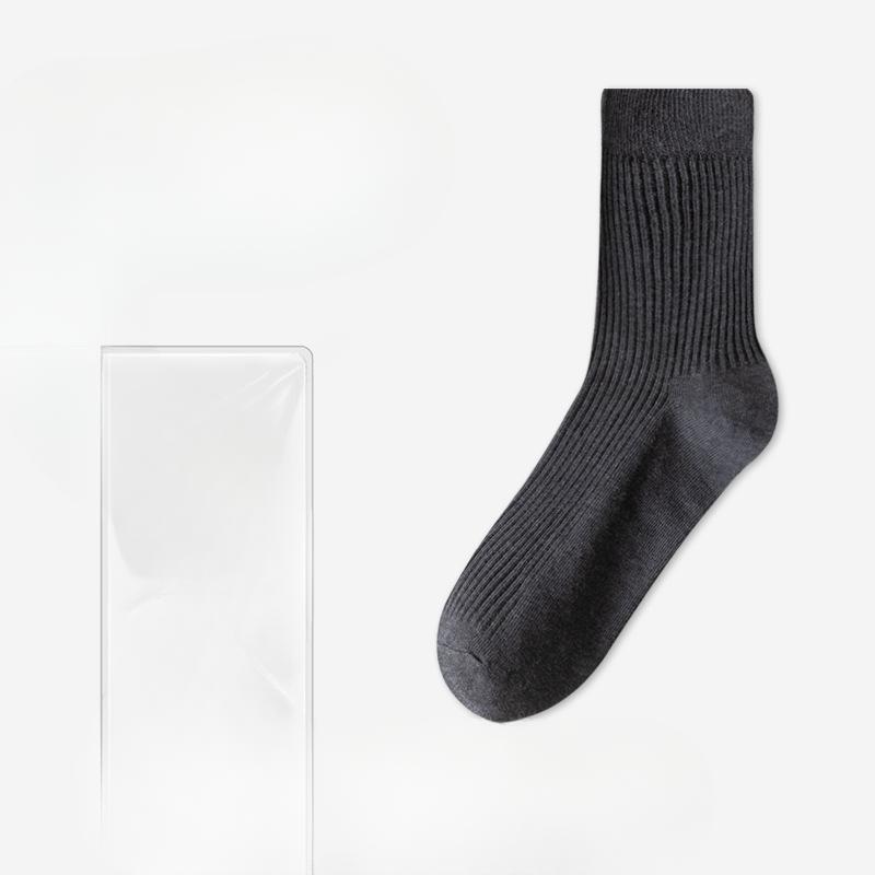 Men's Summer Fashion New Vertical Bar Anti Pilling Boneless Tube Cotton Socks