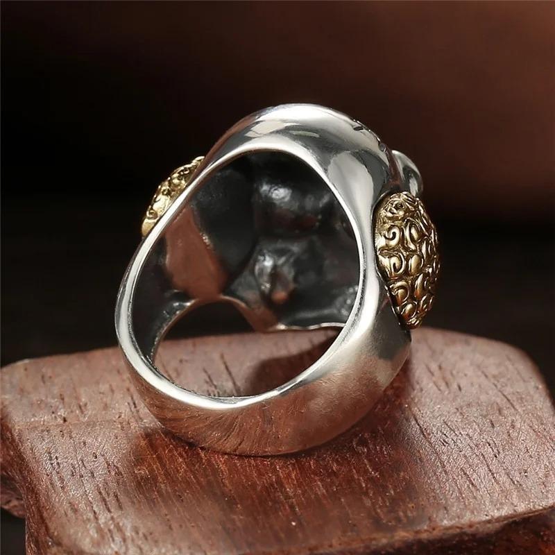 Vintage Punk Clown Skull Rings For Men Gothic Punk Demon Skull Rings Hip Hop Men Motorcycle Rock Biker Jewelry Gifts