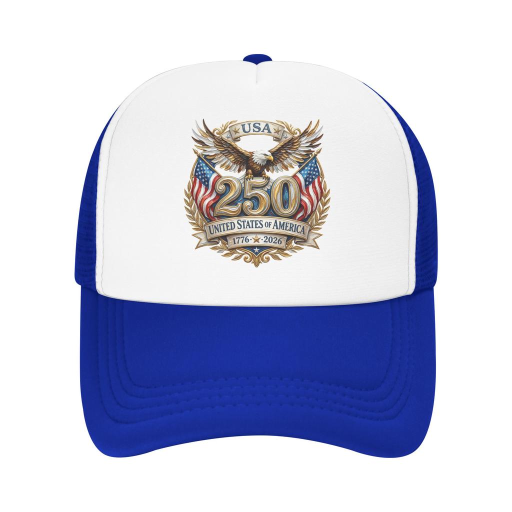 Years of Freedom Eagle Mesh Baseball Caps Unisex Sun Hat Independence Day Dad Hat Adjustable Summer Trucker Caps