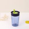 Plastic Water Bottle with Lid and Straw Coffee Mug Kawaii Coffee Cups  Water