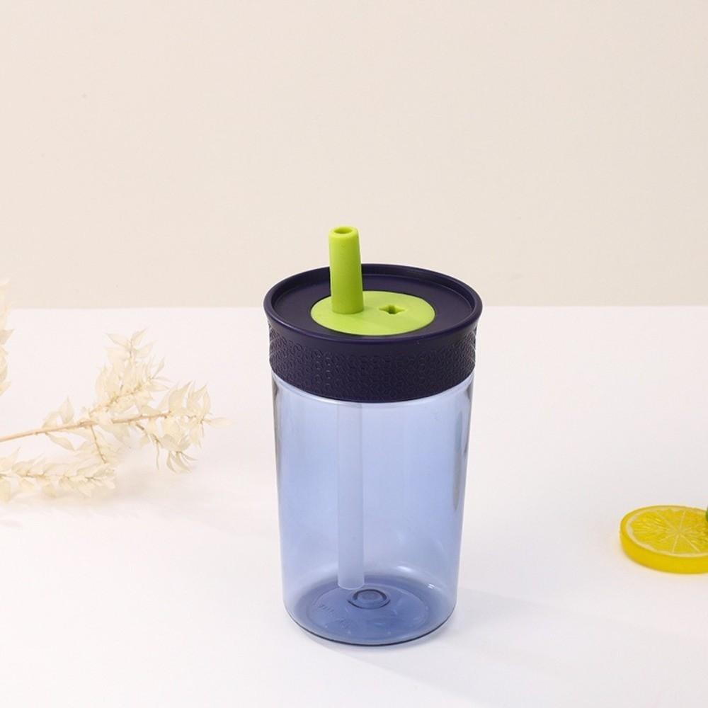Plastic Water Bottle with Lid and Straw Coffee Mug Kawaii Coffee Cups  Water