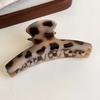 French Style Hair Claw Clips for Women Retro Leopard Print Hair Clip Hairpins Elegant Shark Clip Barrettes Crab Clamp Headwear