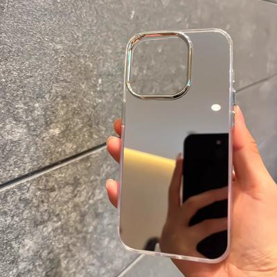 Galvanisierte Spiegelhülle für iPhone Huawei Infinix OnePlus OPPO itel Samsung Realme OPPO Tecno VIVO Xiaomi Harte Acryl-Metall-Kameraschutzabdeckung