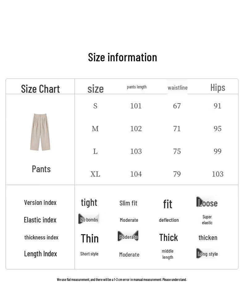 QiusbYiren Women's 2025 Spring Straight-Leg Casual Trousers