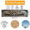 Vintage Aluminum Sign Floral Metal Wall Art Decorative Plaque For Home Porch Outdoor Indoor