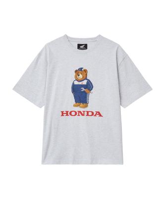 PHYPS MOTORCYCLE Mechanic Bear Short Sleeve Light Gray