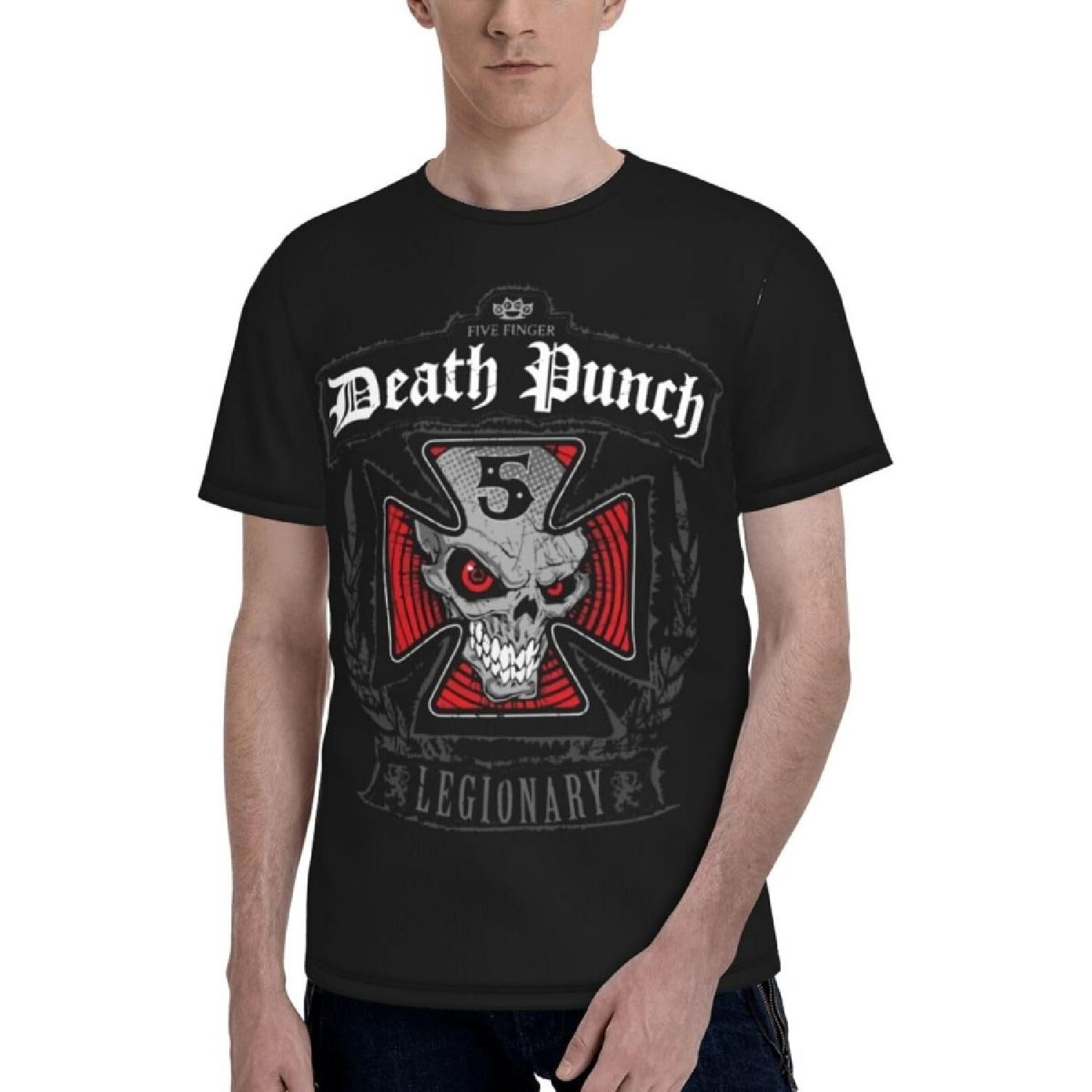 

JOISOMI Men s t Shirt Five Finger Death Punch 5FDP Men s Athletic T-Shirts Short Sleeve Quick Dry Breathable Crew Neck XXXL різнокольоровий
