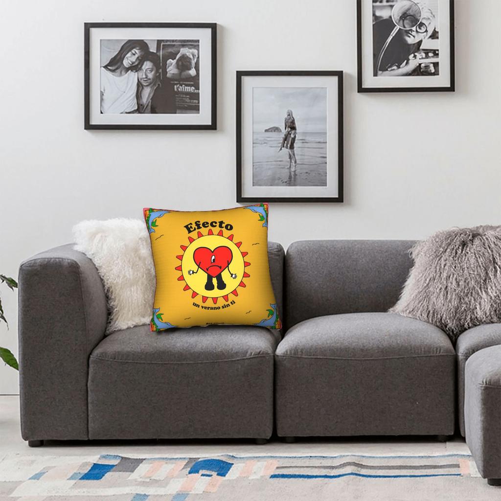 Bad Album Cute Pattern Square Pillow Covers Polyester Room Bunny Cushion Cover Creative Home Decoration Pillow Cover 45*45