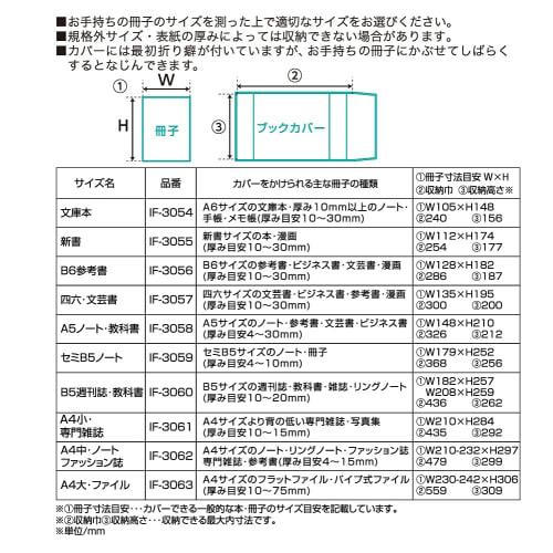 Nakabayashi Antivirus Book Cover B5/Weekly Magazine/Textbook Size IF-3060