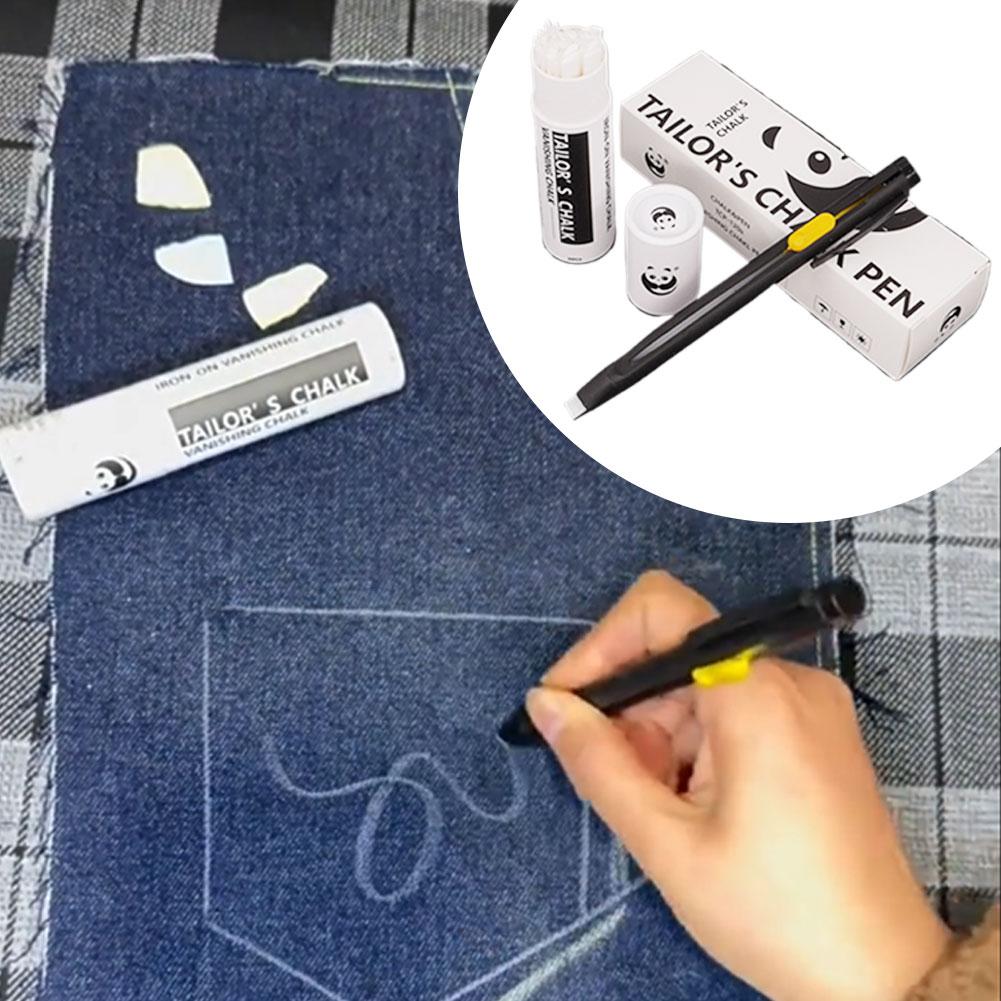 White Scratch Chalk Sewing Invisible Painting Powder Pen Scratch Powder Chalk Free Plastic Replacement Refill Industrial Sewing