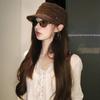 Korean Style Flat Cap Chamois Retro Painter Hat Personality Suede Equestrian Hat  Outdoor