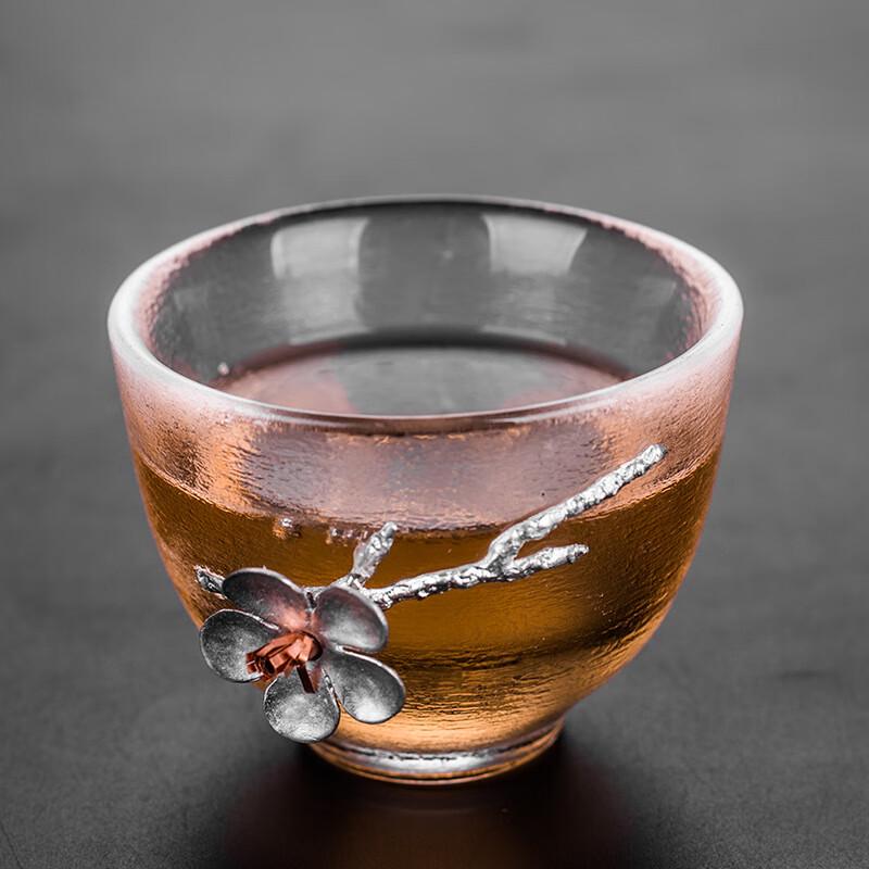 Hammered Glass Kung Fu Tea Tasting Cups, Set of 3