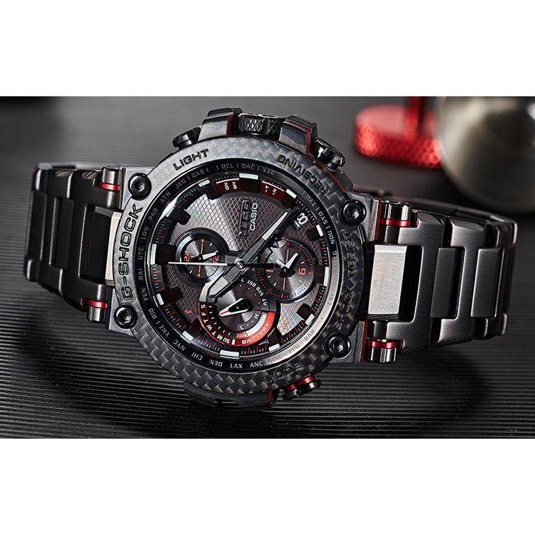 Seria G-Shock MTG Structură de protecție Conexiune Bluetooth Mișcare Quartz Solară Curea din Rășină Ceasuri pentru Bărbați Negru MTG-B1000XBD-1APR