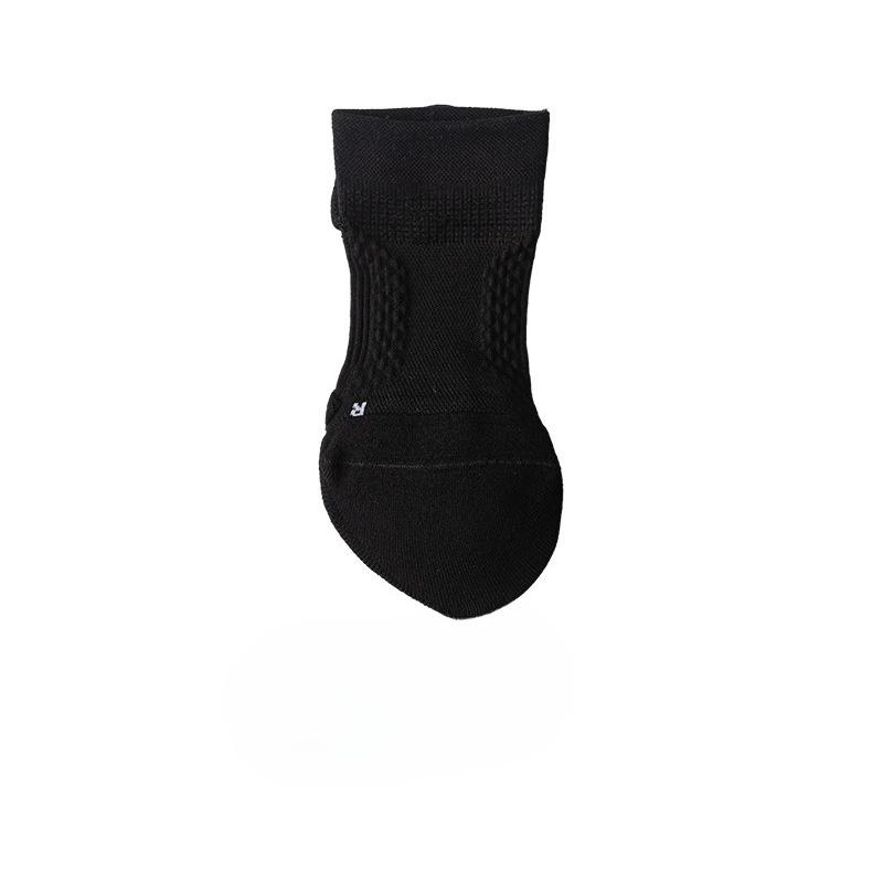 

Мужские спортивные носки-следки, летние невидимые с противоскользящей пяткой, антибактериальные, поглощающие пот, с махровой подошвой 1 pair чёрный