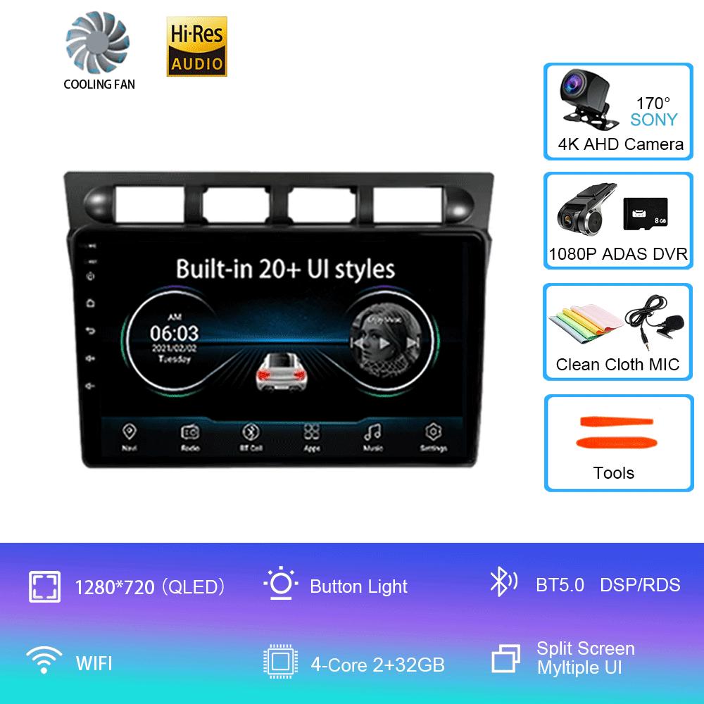 Android 14 For Kia Picanto SA Morning 2004 - 2007 Car Radio Player Stereo Multimedia WIFI BT GPS Navigation Player QLED Screen