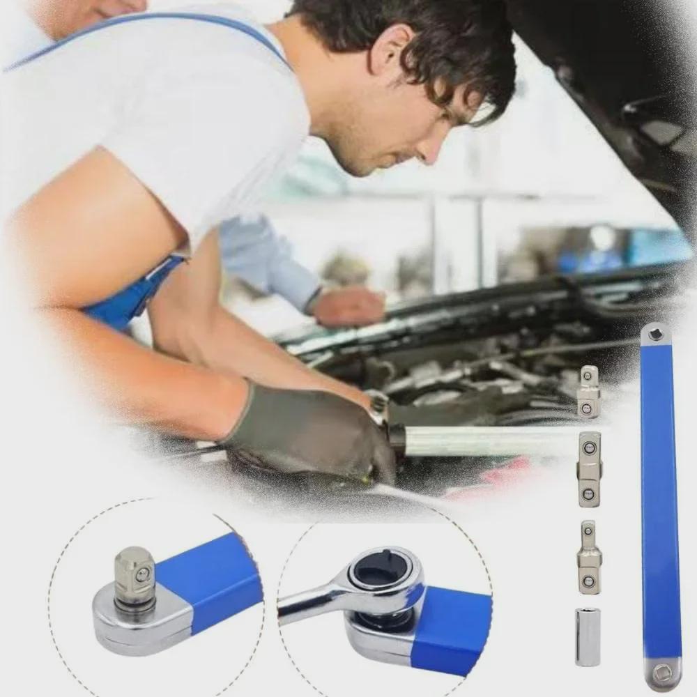 Dual-Purpose Multifunctional Offset Ratchet Wrench Extension