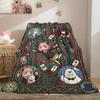 SpyxFamily Pretty 2D Cartoon Flannel Blanket, Print Decoration for Bed, Soft Sofa Travel Picnic Blanket_LIAN