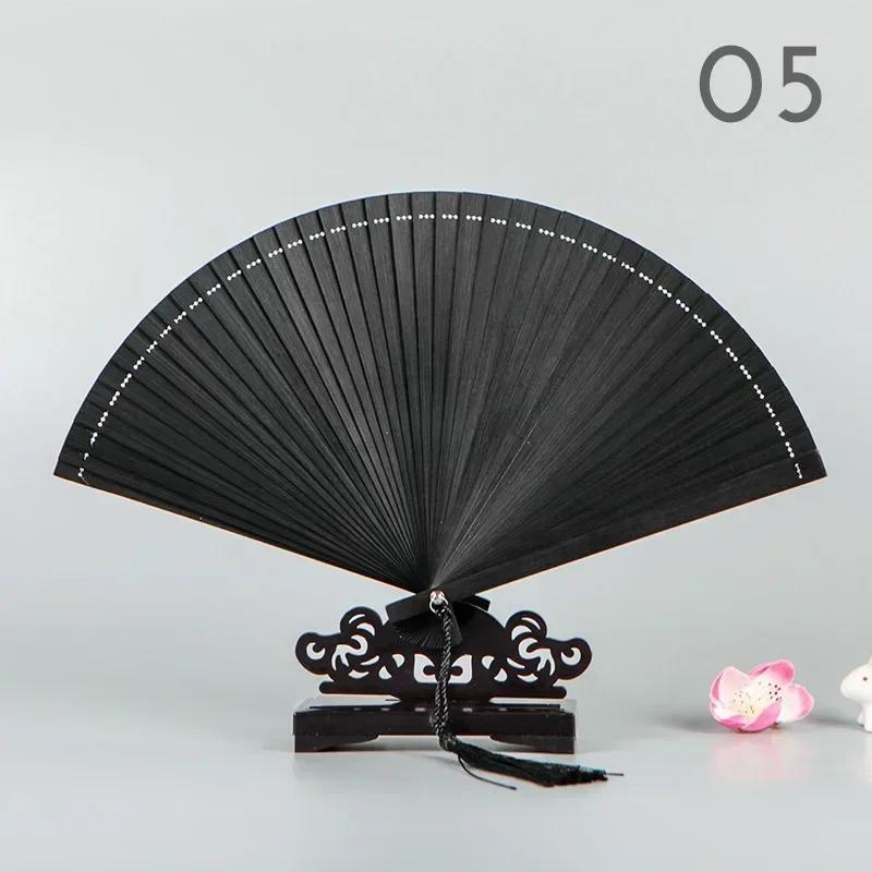 Chinese Style Classical Fan Carved Full Bamboo Folding Hand Fan Home Decor Dance Hand Fan Fashion Show Props Crafts Gift