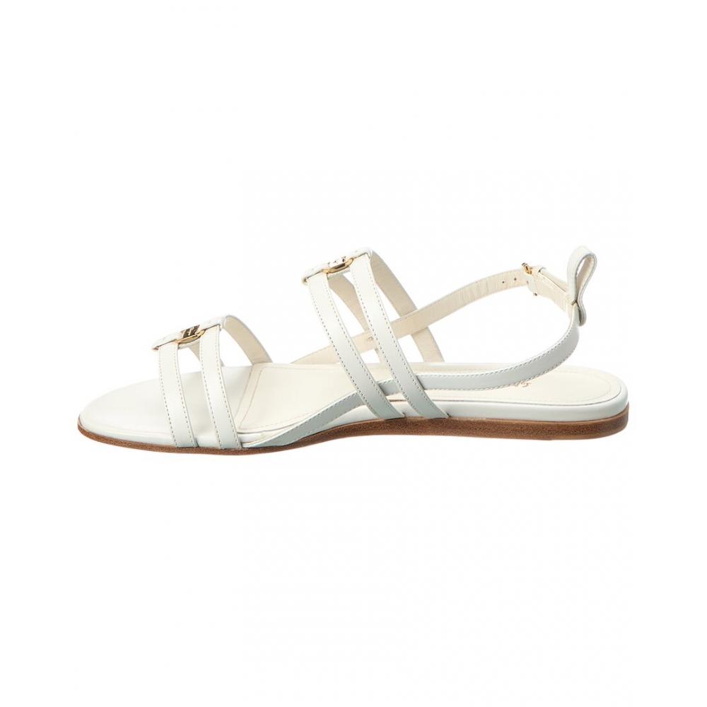 Salvatore Ferragamo Ferragamo Typa Leather Sandal White