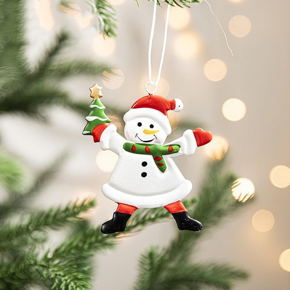 Nordic Style Xmas Tree Hanging Pendant Iron Snowflake Pendant  Party Favors