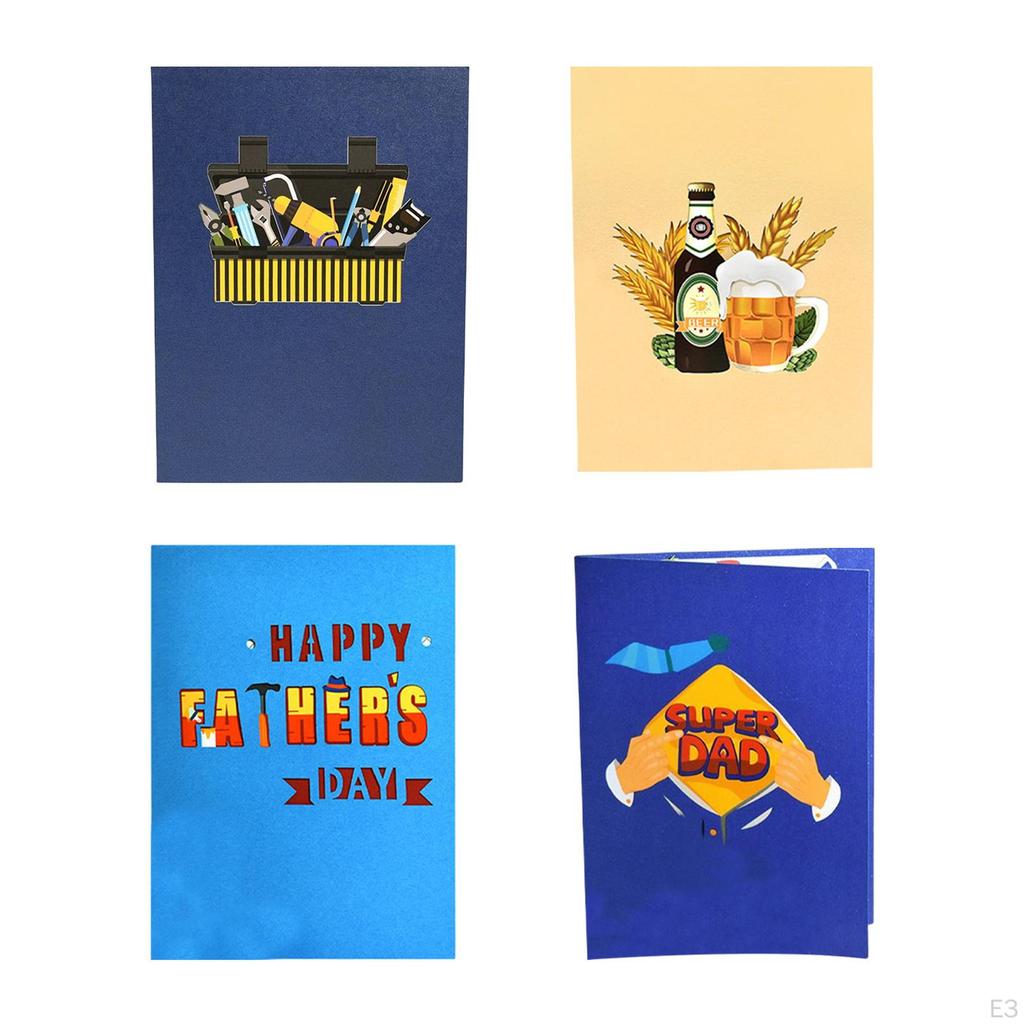 "Surprise Dad with a Handmade Father's Day Card from Wife, Daughter, and Kids"
