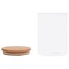 Pots de conservation - vidaXL - 4 pcs - Verre transparent - Couvercle en bambou - 800 ml