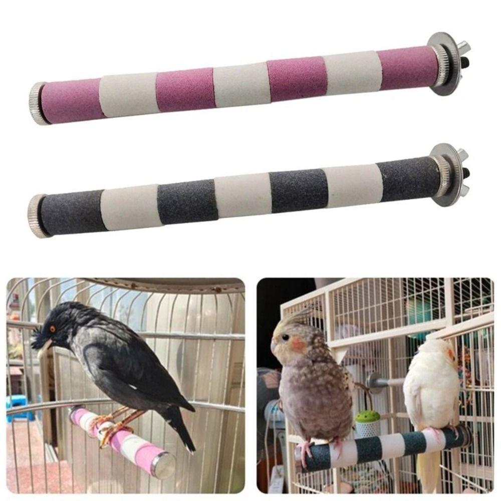 Wood Parrot Station Pole Wear-resistant Bird Molar Stick  For Budgerigars