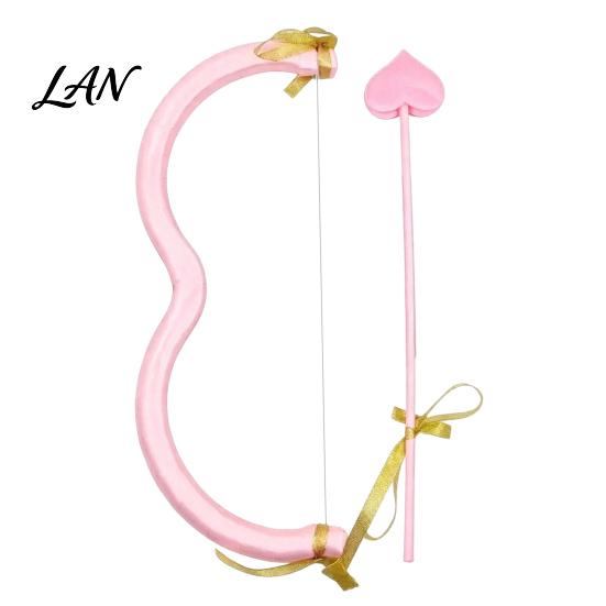 Lightweight Foam Archery Toy Cupid Bow And Arrow Costume Accessory, Valentine's Day Mini Couple Gift for Valentine Set with Heart Halloween